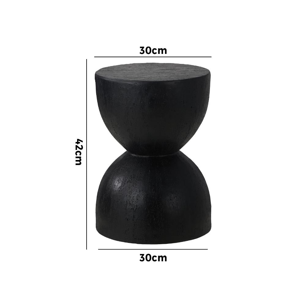 Terzzi Nero Two In One Concrete Side Stool or Bedside Table | Indoor Outdoor Verstaile Modern Stands