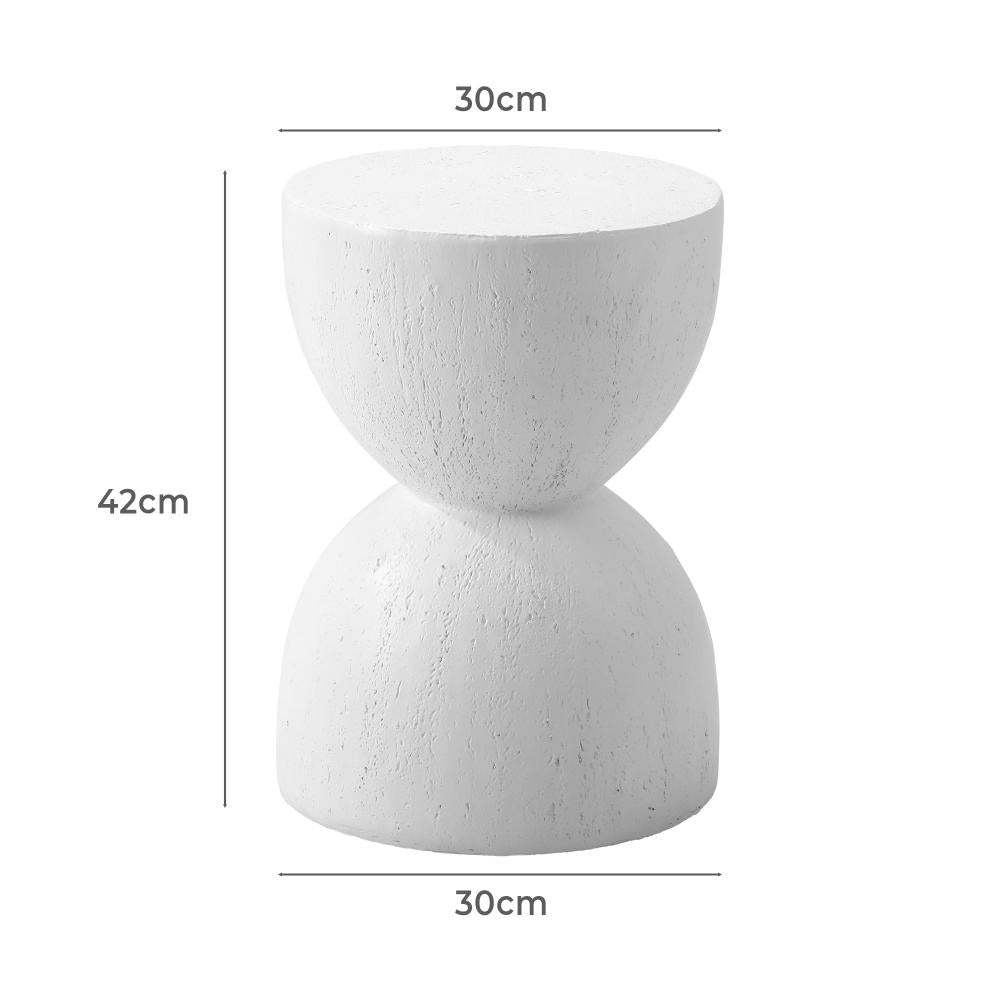 Terzzi Two In One Concrete Hourglass Stool or Bedside Table | Indoor Outdoor Modern Side Table Stool