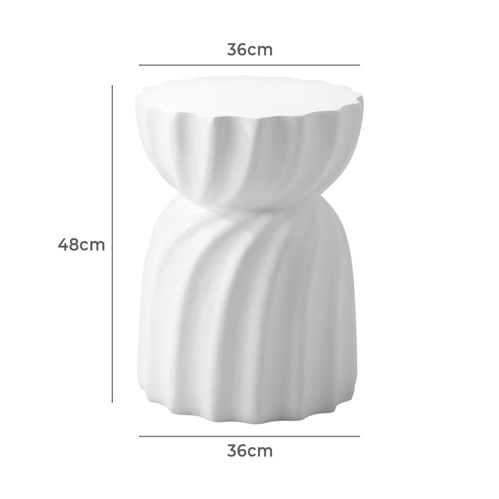 Terzzi Two In One Concrete Hourglass Stool or Bedside Table | Indoor Outdoor Modern Side Table Stool