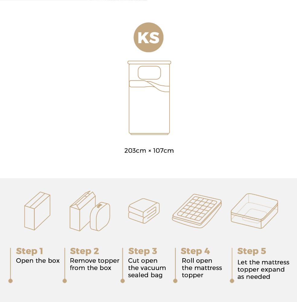 Nuvola Luxe Cloud Sleep 1000GSM Airmax Fully Skirted Mattress Topper | Breathable Cooling Micro Memory Topper