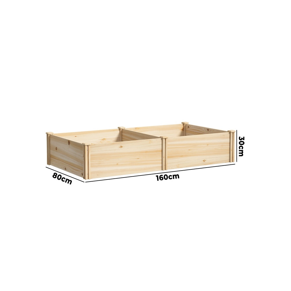 Greenio Premium Wooden Raised Garden Beds | Wooden Timber Multi Sized Planter Boxes