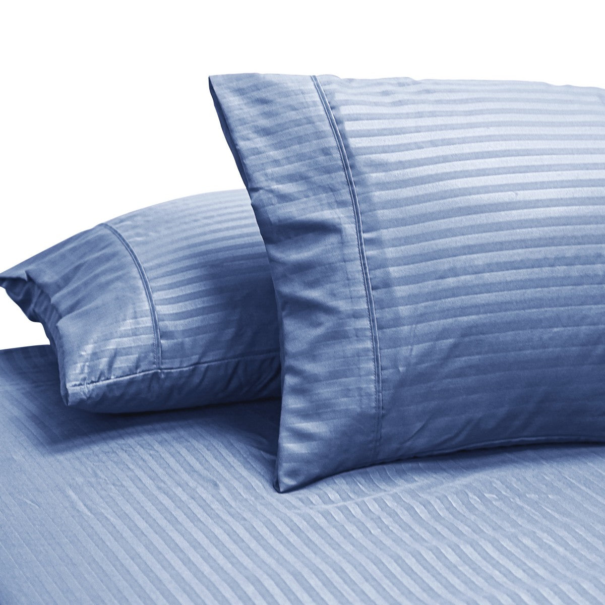 2000TC Pin Stripe Bamboo Cooling Fitted Sheet Combo Set | Hotel Quality Jacquard Bamboo Sheets