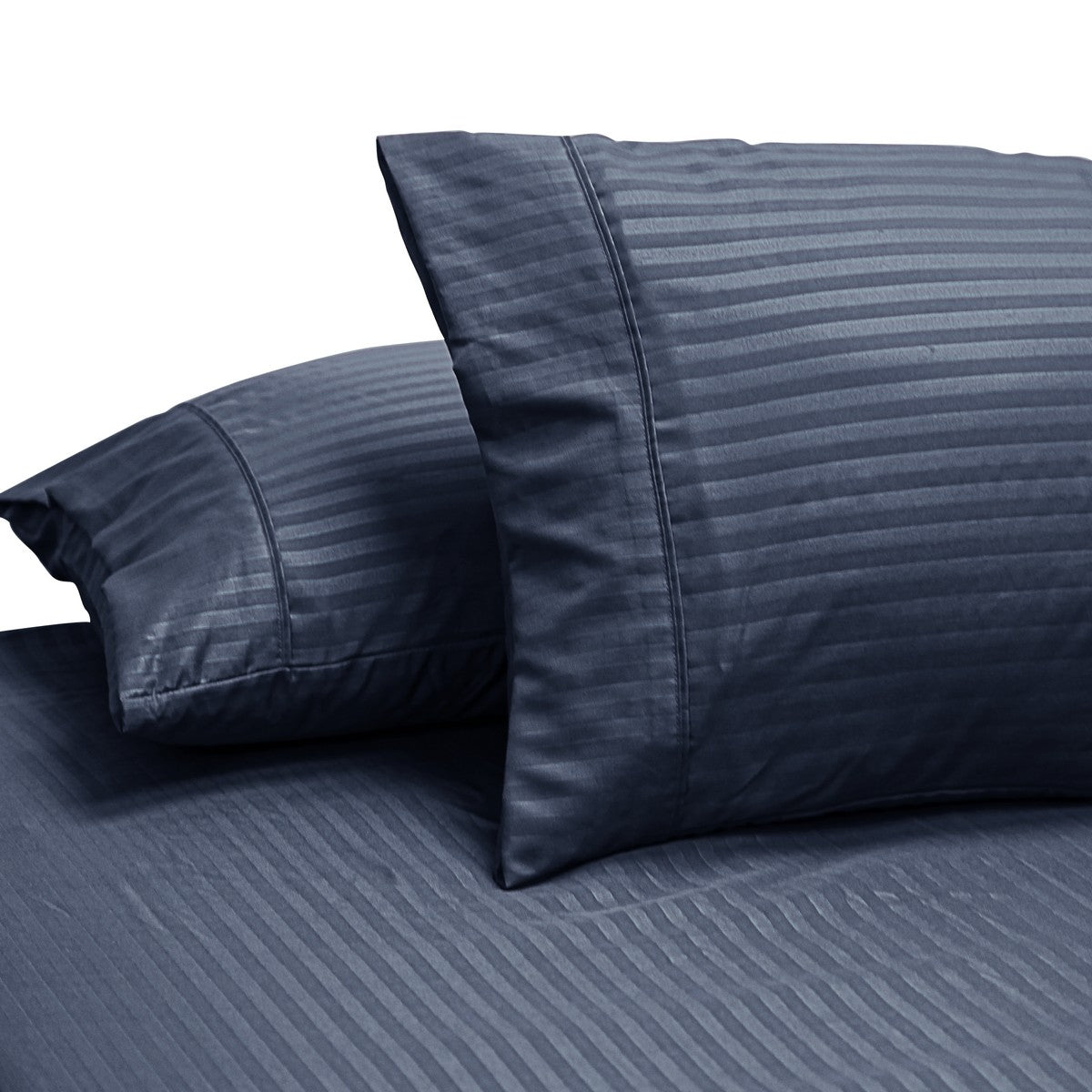 2000TC Pin Stripe Bamboo Cooling Fitted Sheet Combo Set | Hotel Quality Jacquard Bamboo Sheets