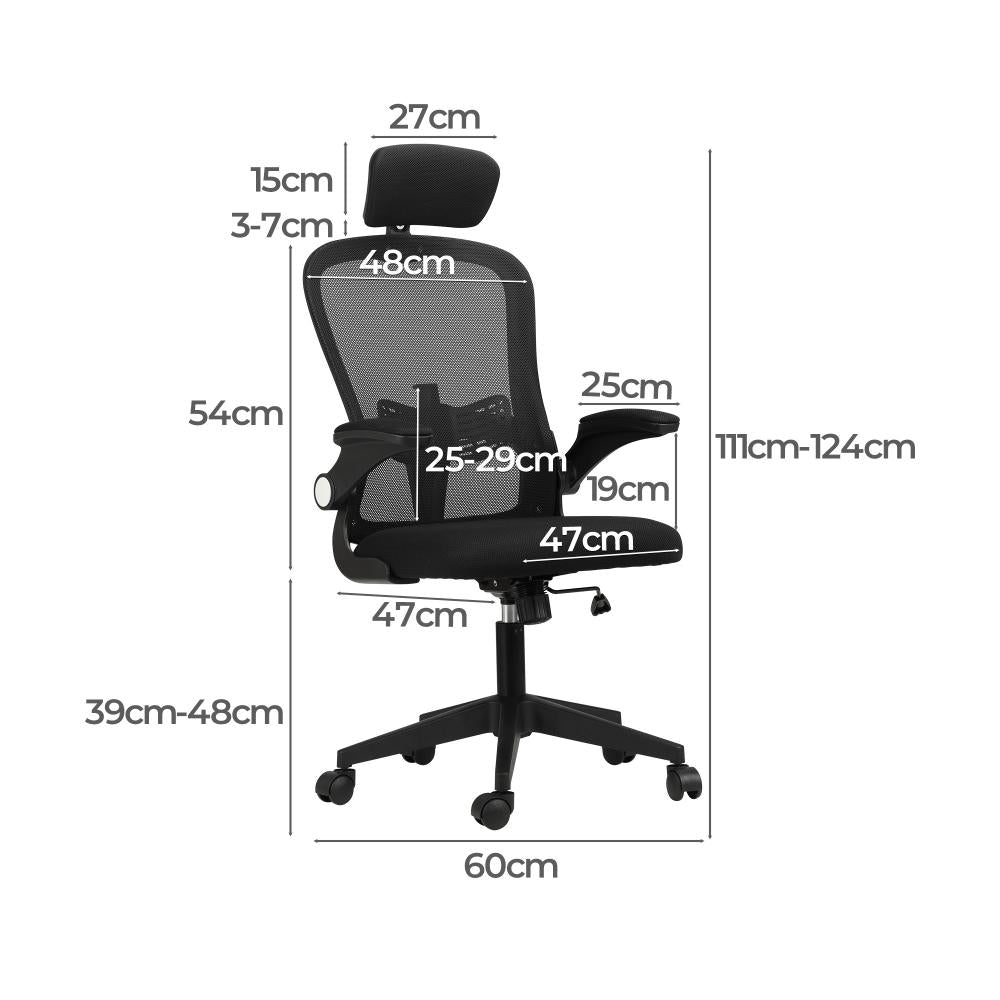Ermes Deluxe Ergo Mesh Office Chair | Executive S Curve Adjustable Gaming Computer Chair