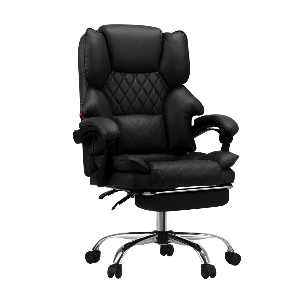 Premium Soft 2 In 1 Office and Massage Chair | High Quality Comfortzone PU Leather Executive Office Chair
