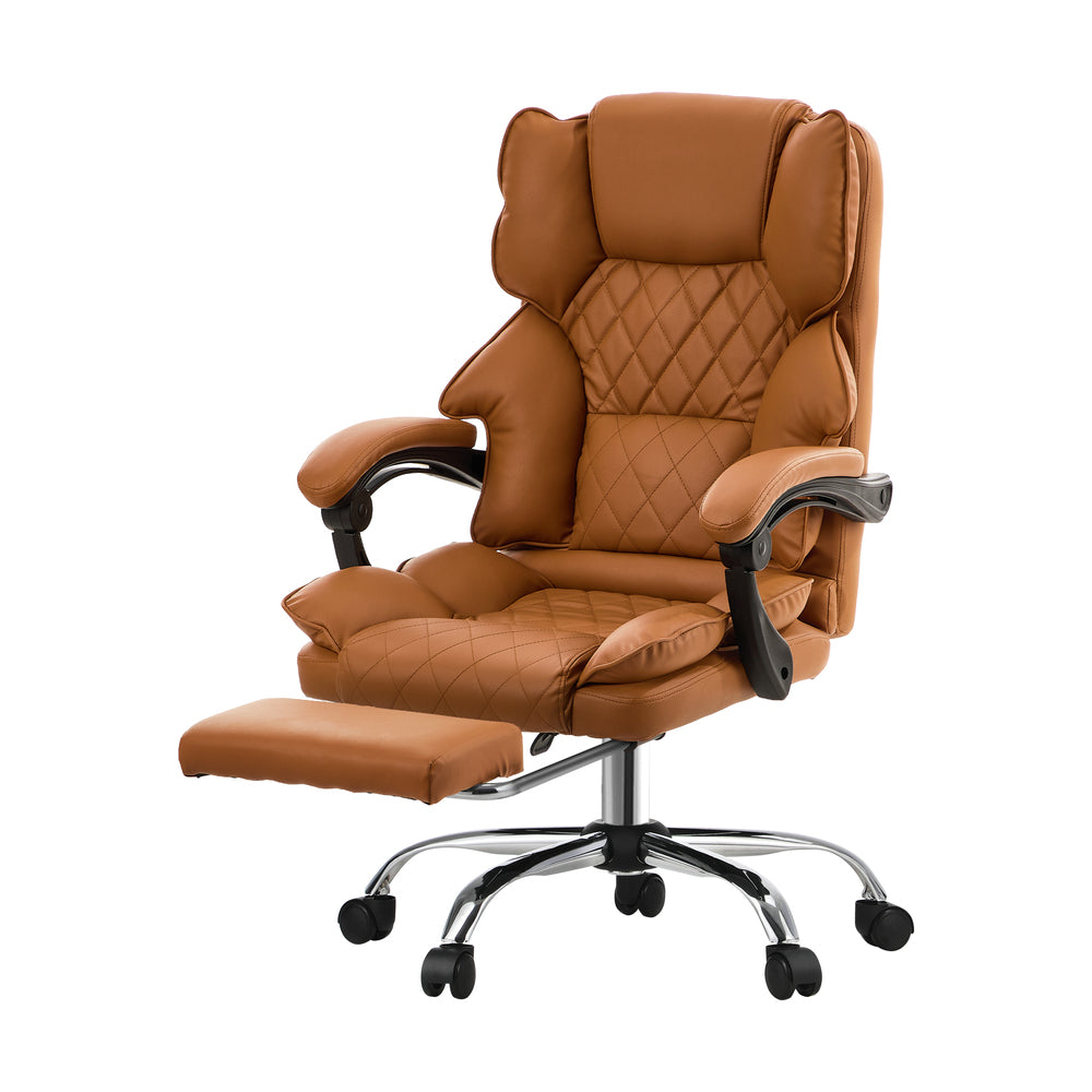 Premium Soft 2 In 1 Office and Massage Chair | High Quality Comfortzone PU Leather Executive Office Chair