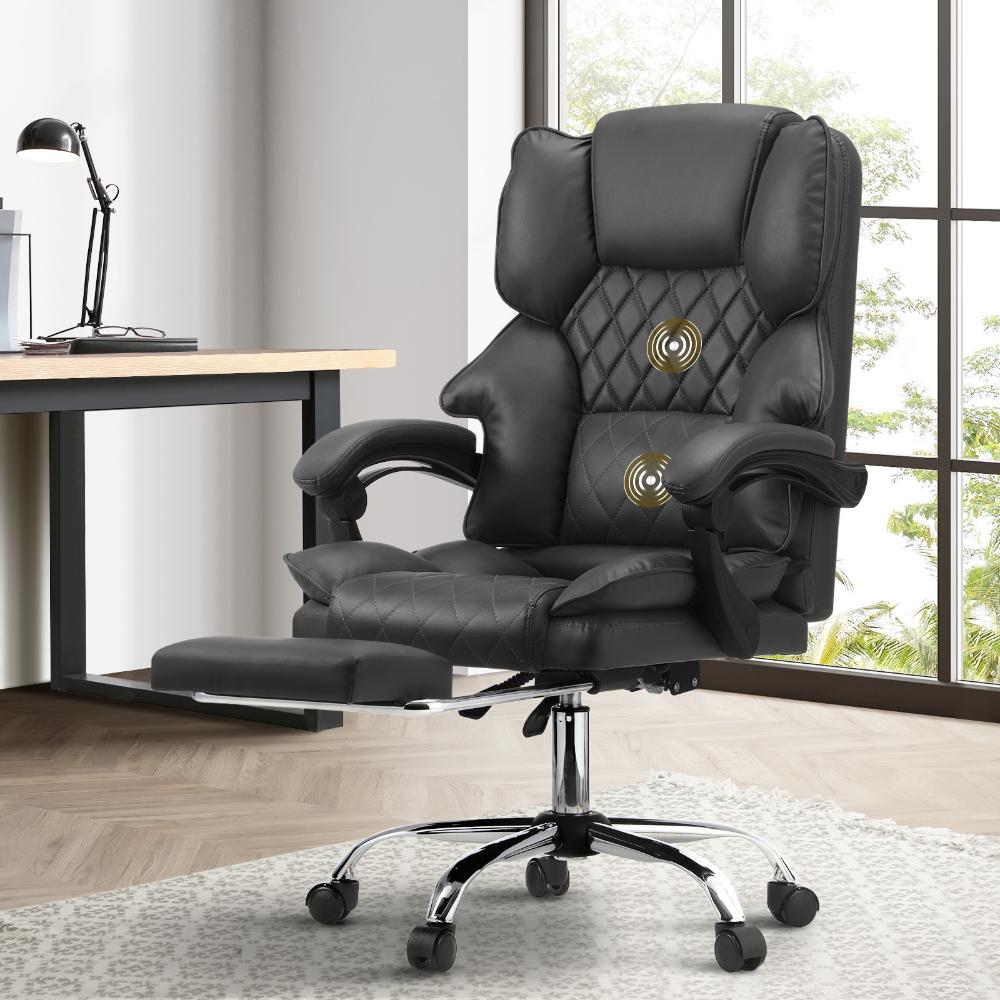 Premium Soft 2 In 1 Office and Massage Chair | High Quality Comfortzone PU Leather Executive Office Chair