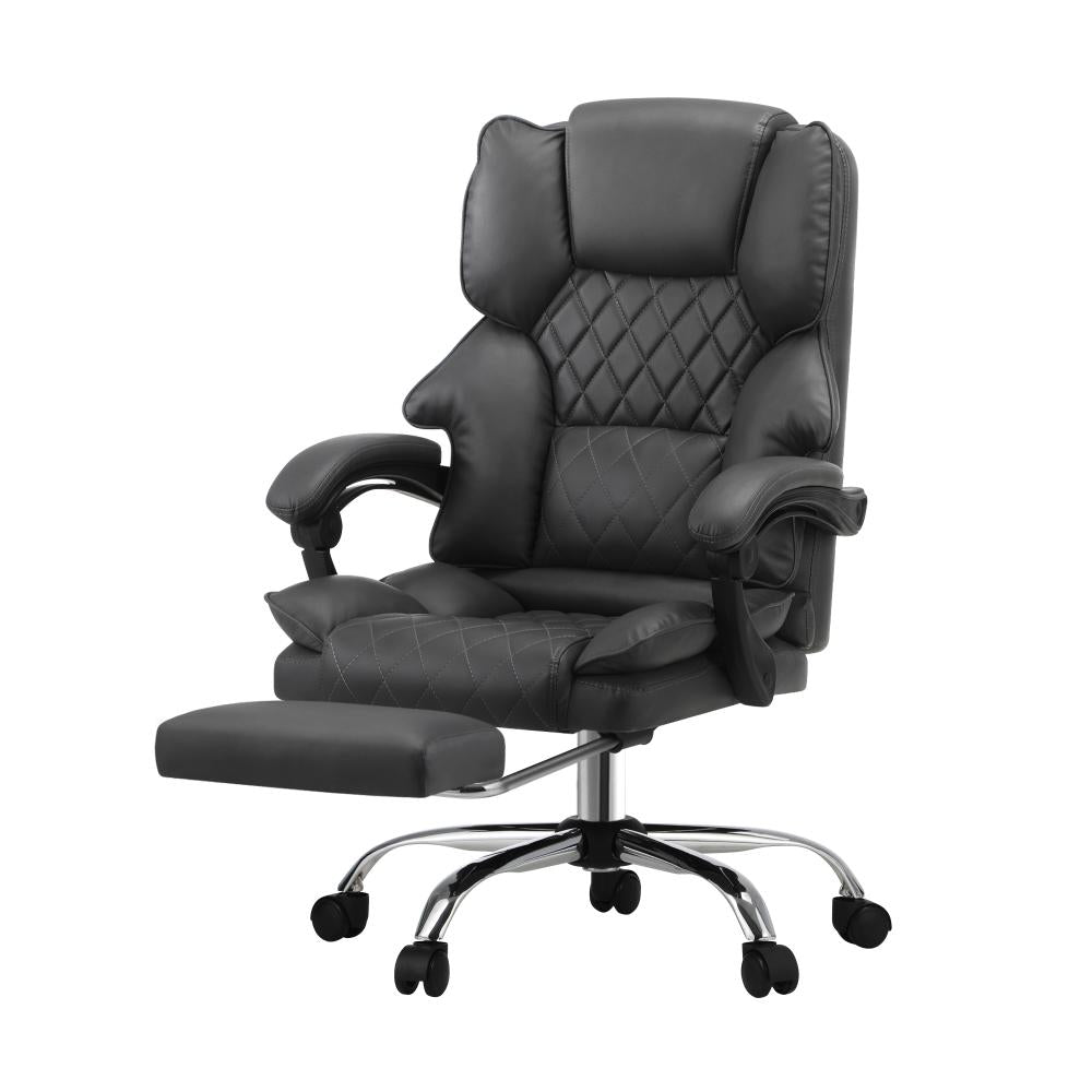 Premium Soft 2 In 1 Office and Massage Chair | High Quality Comfortzone PU Leather Executive Office Chair