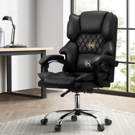 Premium Soft 2 In 1 Office and Massage Chair | High Quality Comfortzone PU Leather Executive Office Chair