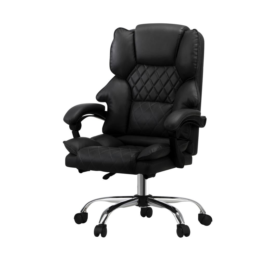 Premium Soft 2 In 1 Office and Massage Chair | High Quality Comfortzone PU Leather Executive Office Chair
