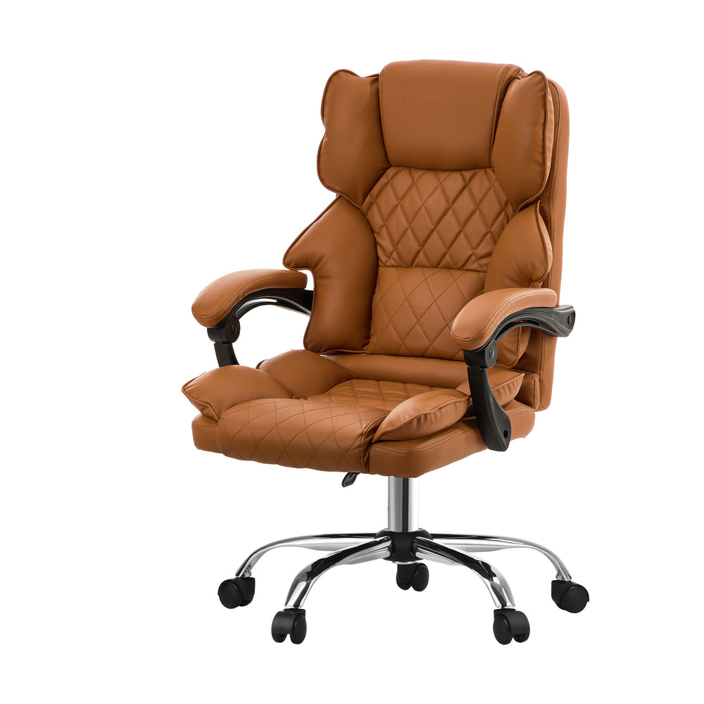 Premium Soft 2 In 1 Office and Massage Chair | High Quality Comfortzone PU Leather Executive Office Chair