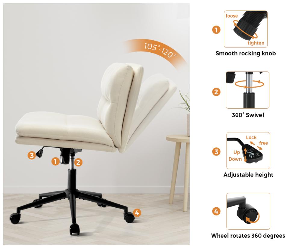 Parisi Modern Mid Back Wide Seat Office Chair | Adjustable Ultra Comfort Computer Chair