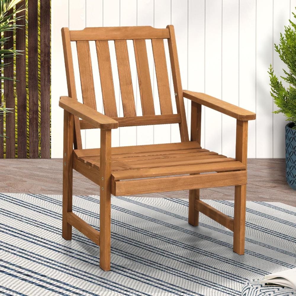 Tatiana Luxe Quality Outdoor Wooden Deck Chairs | Patio Garden High Back Armchairs