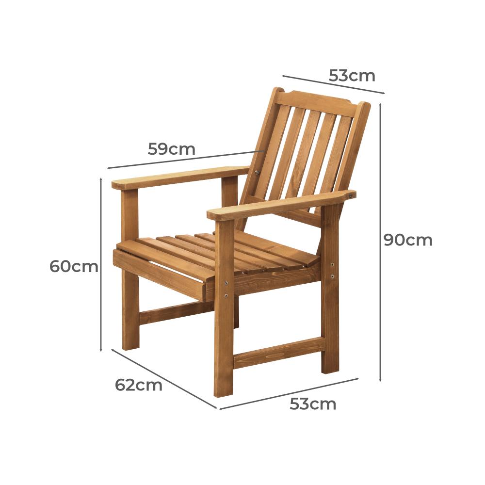 Tatiana Luxe Quality Outdoor Wooden Deck Chairs | Patio Garden High Back Armchairs