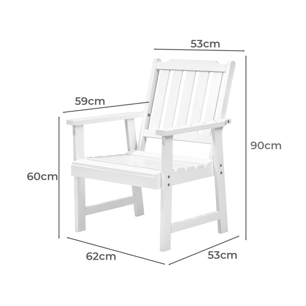 Tatiana Luxe Quality Outdoor Wooden Deck Chairs | Patio Garden High Back Armchairs