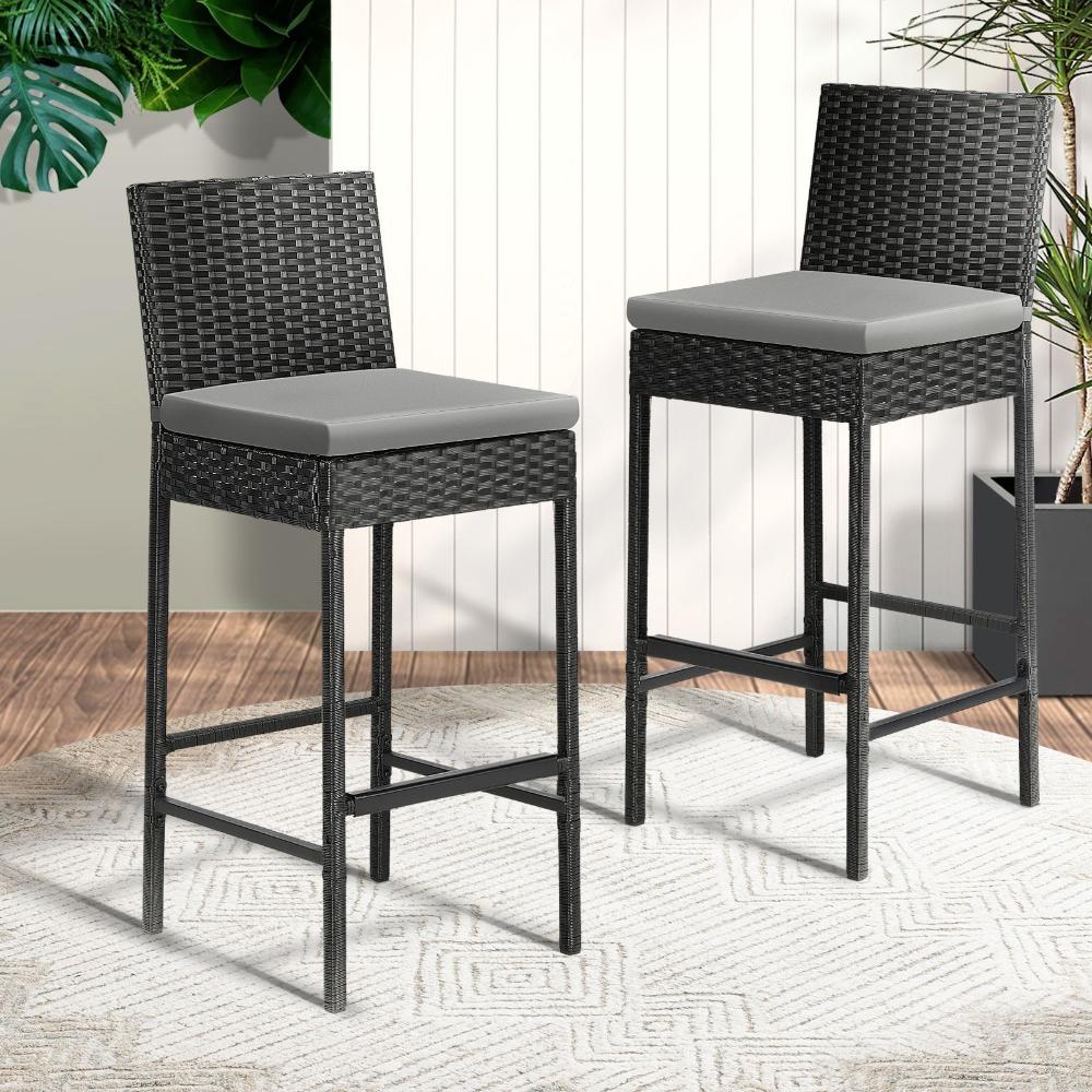 Biso Deluxe Outdoor Rattan Wicker Bar Sets | Weather Resistant Durable Rattan Bar Patio Sets