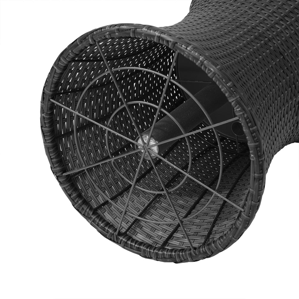 Amari Two in One Rattan Ice Bucket Storage Table | Round Secret Ice Storage Wicker Table