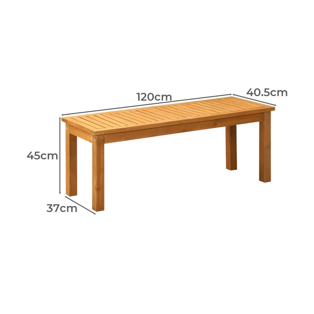 Mileni Wooden Luxe Outdoor Garden Bench | High Quality Weather Resistant Pool Patio Seating Bench