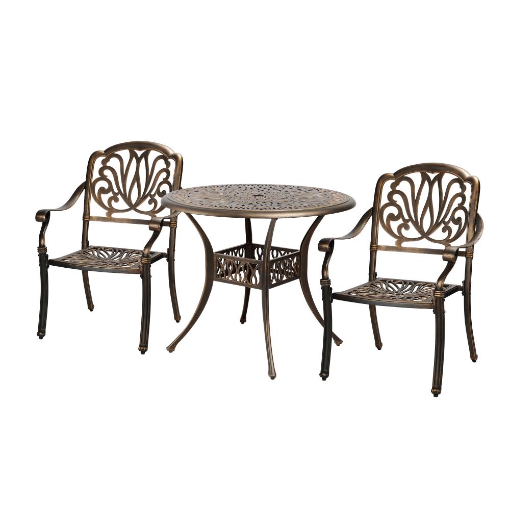 Astano High Quality Vintage Cast Aluminium Outdoor Patio Set | Durable Heavy Metal Outdoor Table Chair Set