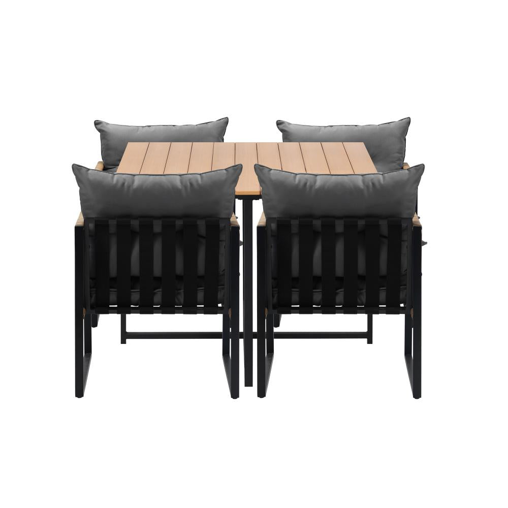 Premium 3 or 5pc Nuvo Table and Chair Outdoor Set | Soft Cushioned Chairs and Table Patio Furniture Set