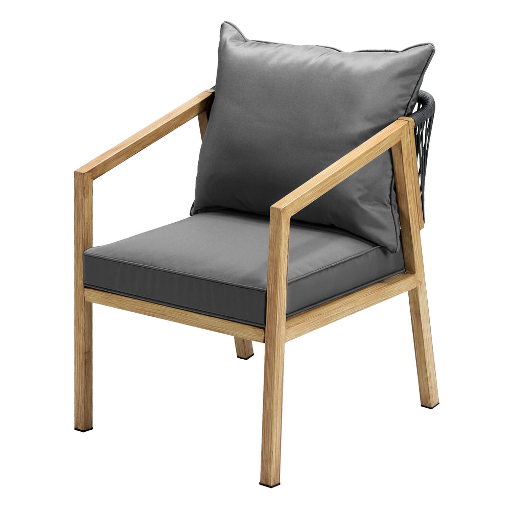 Playa Bonita 3 or 5pc Marble Style Table and Chair Outdoor Set | Soft Cushioned Chairs and Table Patio Furniture Set