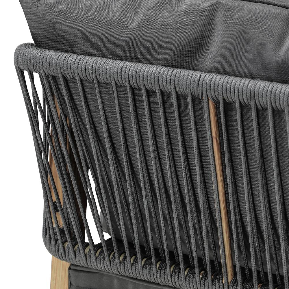 Designer 5pc Marble Stone Style Table and Chair Outdoor Set | Soft Cushioned Chairs and Table Patio Furniture Set