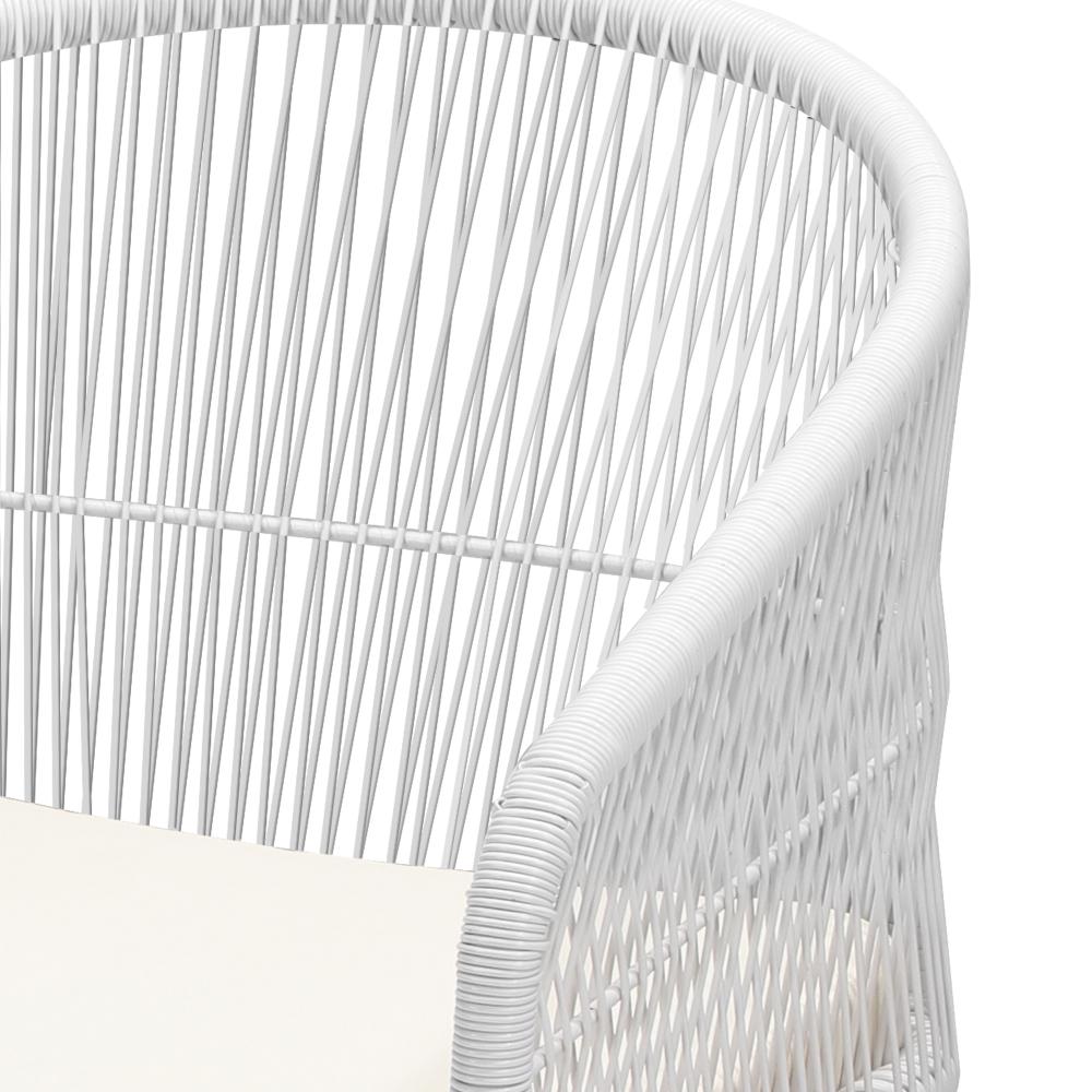 Designer 3pc Marble Stone Style Table and Chair Outdoor Set | Soft Cushioned Chairs and Table Patio Furniture Set