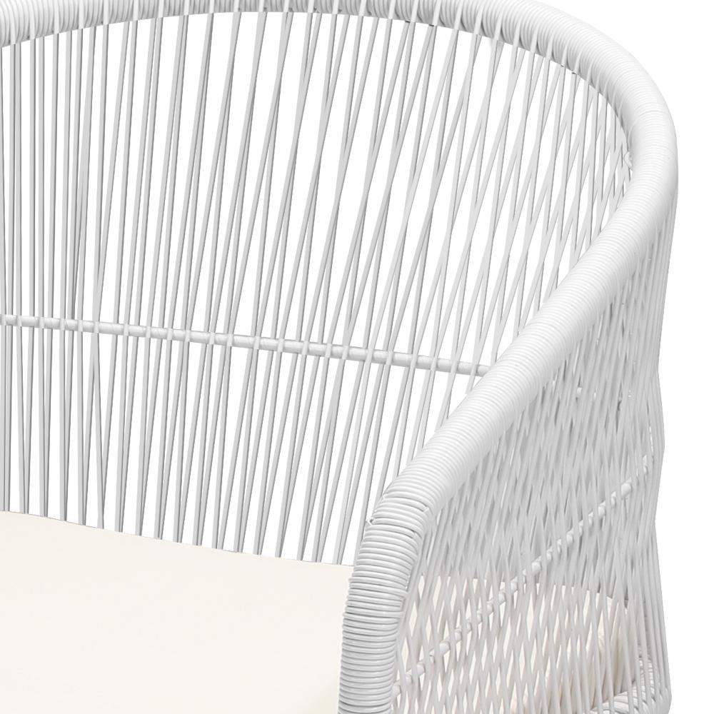 Designer 3pc Marble Stone Style Table and Chair Outdoor Set | Soft Cushioned Chairs and Table Patio Furniture Set