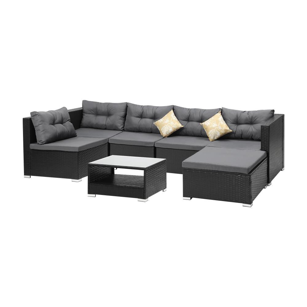 Ariana High Quality Wicker Outdoor Lounge Set | 4 or 6 Seater Modern Rattan Lounge Set with Table