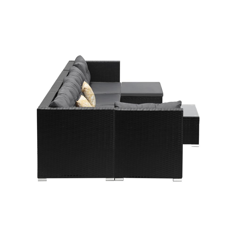 Ariana High Quality Wicker Outdoor Lounge Set | 4 or 6 Seater Modern Rattan Lounge Set with Table