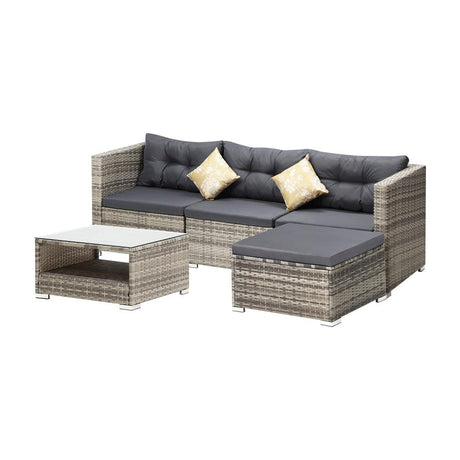 Ariana High Quality Wicker Outdoor Lounge Set | 4 or 6 Seater Modern Rattan Lounge Set with Table