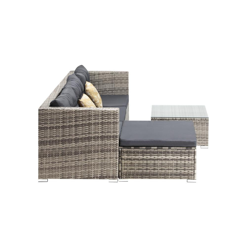 Ariana High Quality Wicker Outdoor Lounge Set | 4 or 6 Seater Modern Rattan Lounge Set with Table