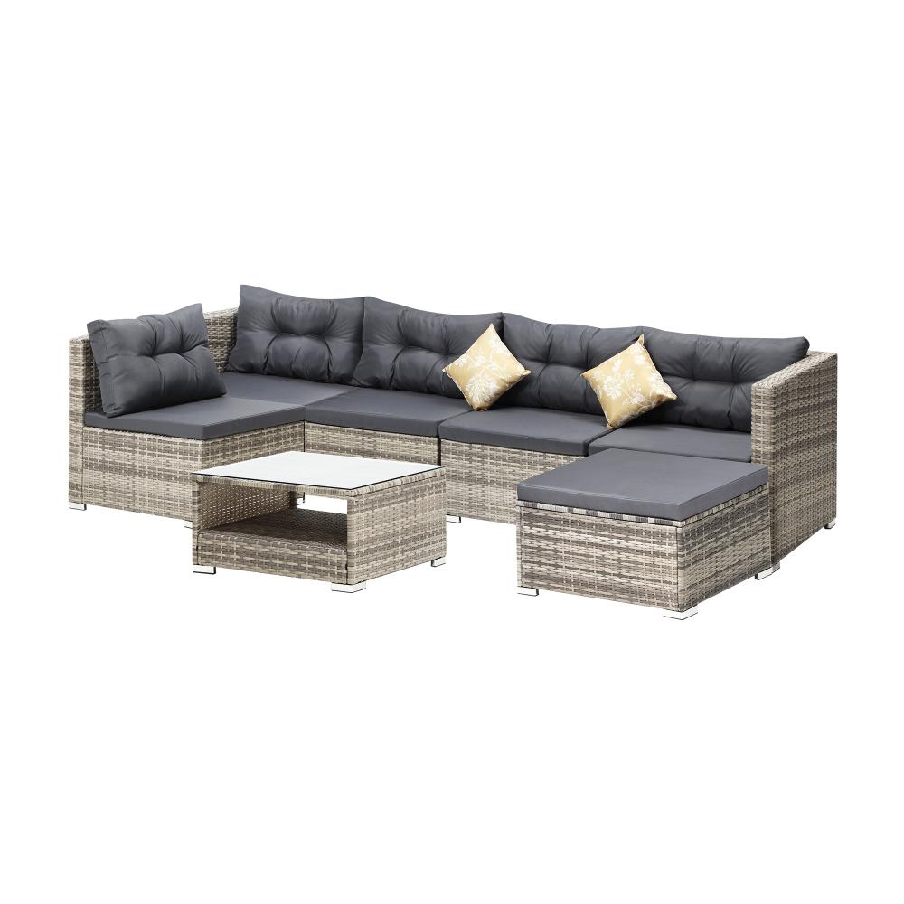 Ariana High Quality Wicker Outdoor Lounge Set | 4 or 6 Seater Modern Rattan Lounge Set with Table