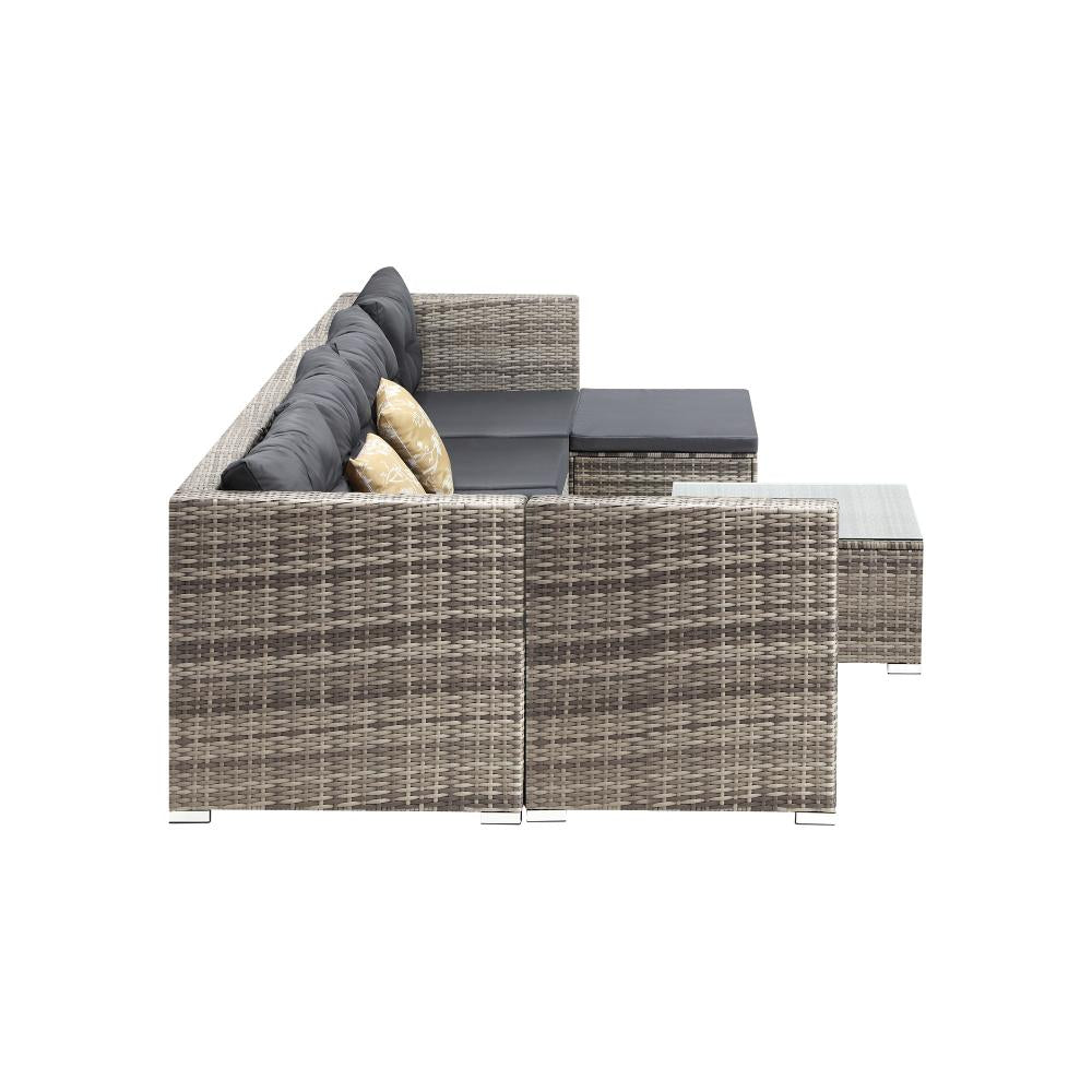 Ariana High Quality Wicker Outdoor Lounge Set | 4 or 6 Seater Modern Rattan Lounge Set with Table