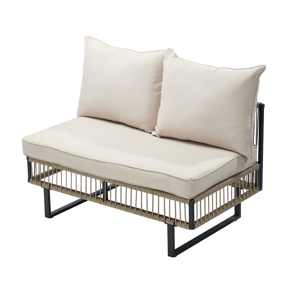 Surra Modern Cushioned Outdoor Sofa Set with Table | Soft Durable Outdoor Seating Furniture Set