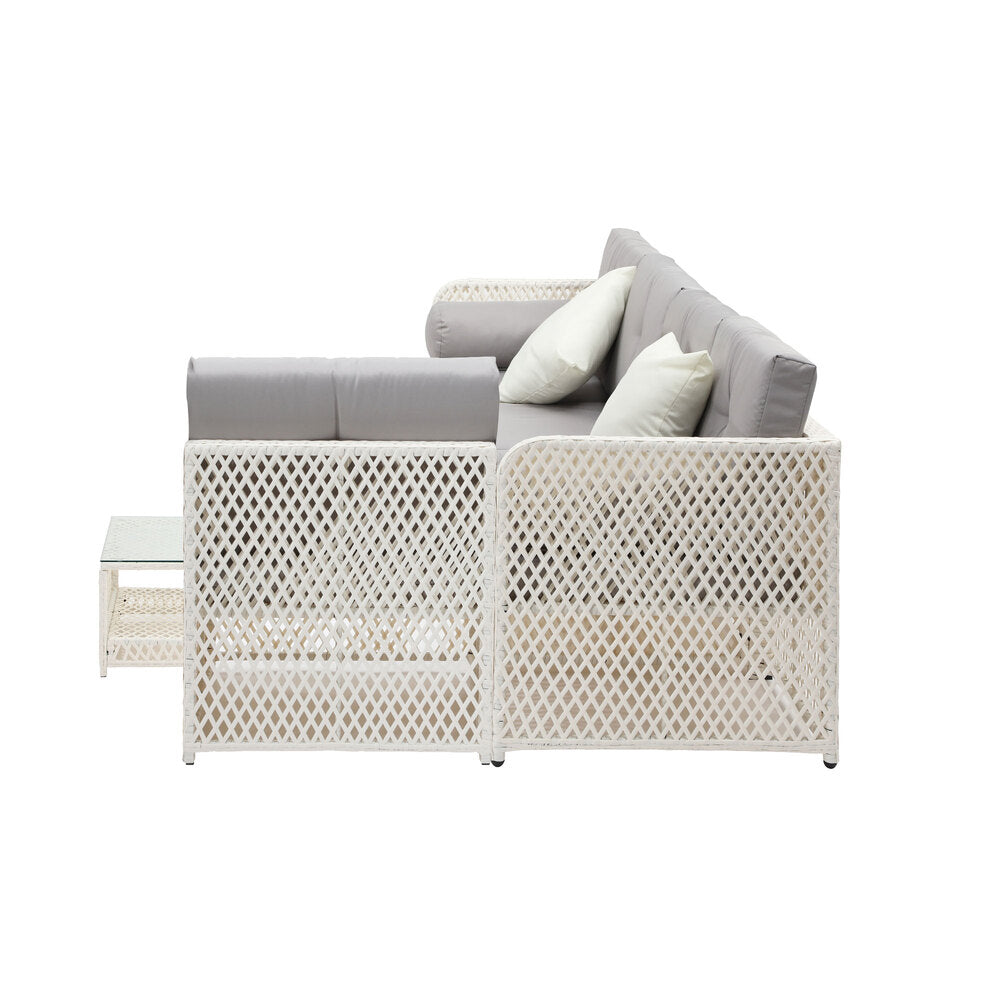 Palermo High Quality Wicker Outdoor Lounge Set | 4 or 6 Seater Modern Rattan Lounge Set with Table