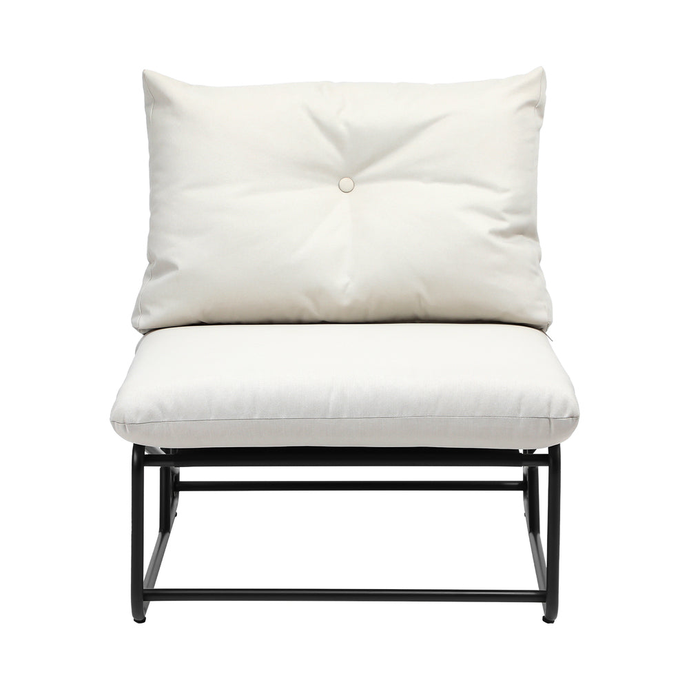 Set of Two Azzuro Plush Cushioned Weatherproof Outdoor Lounge Chairs | Super Comfy Outdoor Sofa Chairs