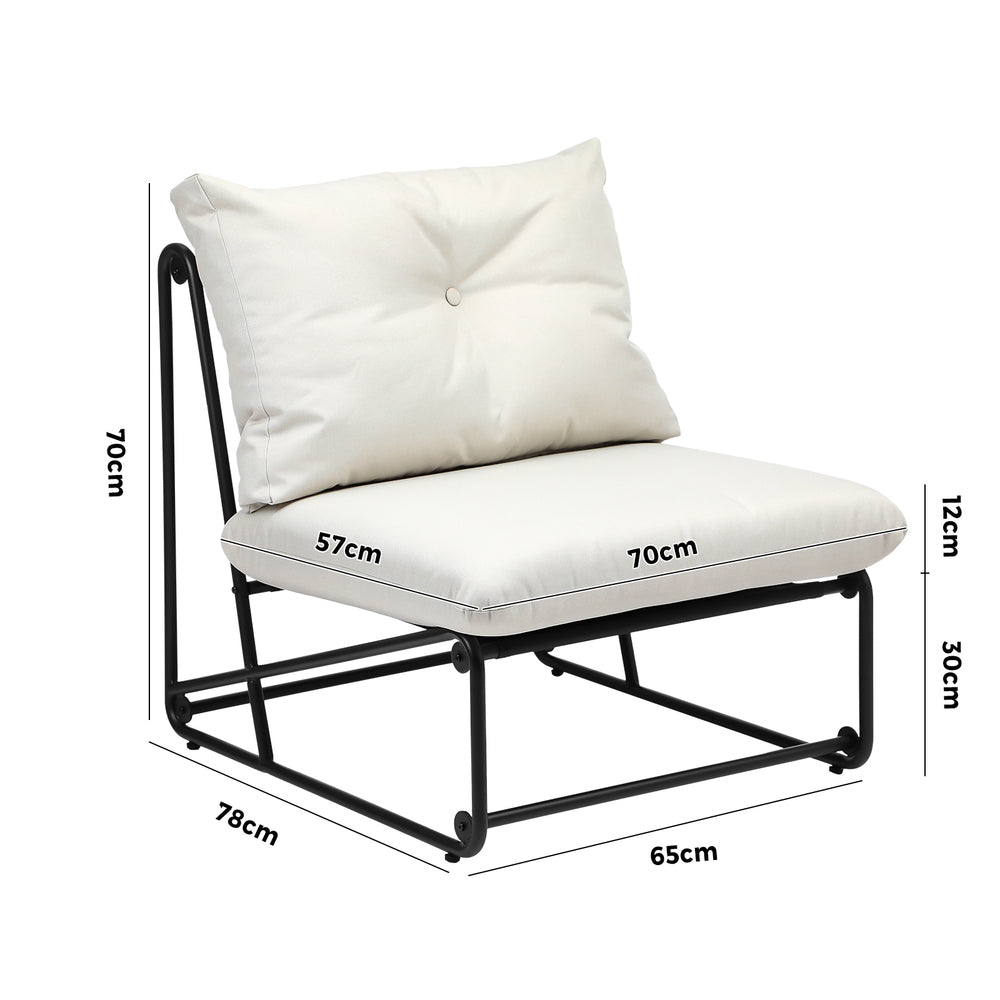 Set of Two Azzuro Plush Cushioned Weatherproof Outdoor Lounge Chairs | Super Comfy Outdoor Sofa Chairs