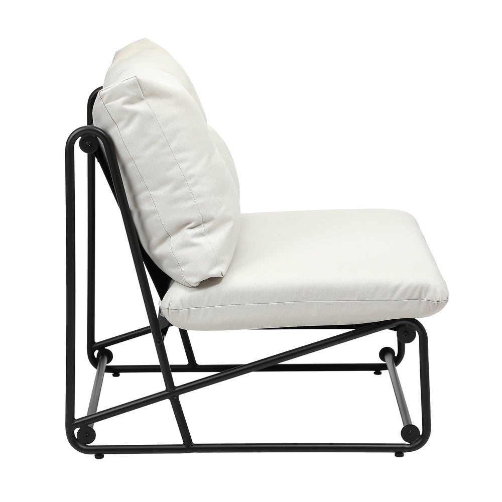 Set of Two Azzuro Plush Cushioned Weatherproof Outdoor Lounge Chairs | Super Comfy Outdoor Sofa Chairs