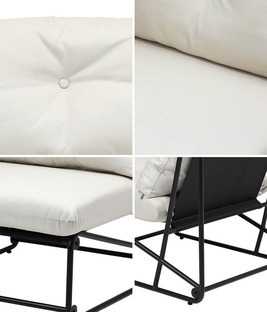 Set of Two Azzuro Plush Cushioned Weatherproof Outdoor Lounge Chairs | Super Comfy Outdoor Sofa Chairs