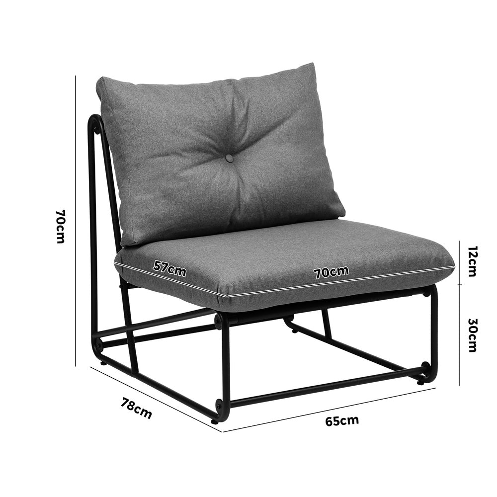 Set of Two Azzuro Plush Cushioned Weatherproof Outdoor Lounge Chairs | Super Comfy Outdoor Sofa Chairs