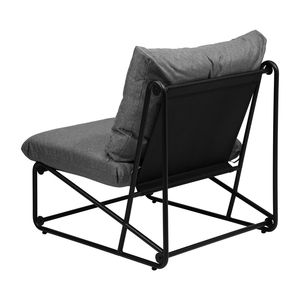 Set of Two Azzuro Plush Cushioned Weatherproof Outdoor Lounge Chairs | Super Comfy Outdoor Sofa Chairs