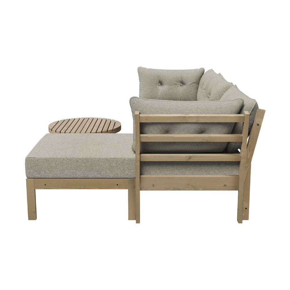 Playa Orsini Wooden Outdoor Lounge Set with Table | Modern Beige Cushion Outdoor Lounge Set