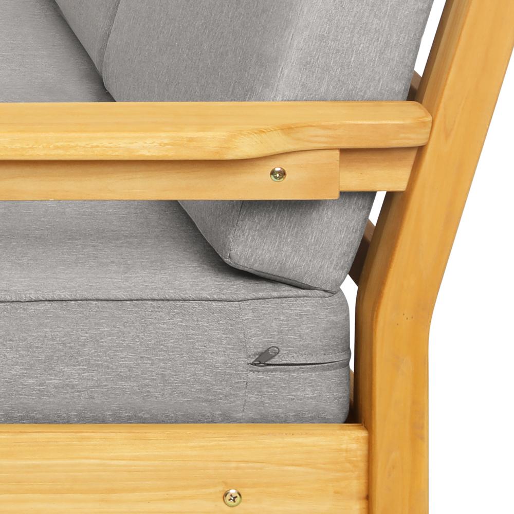 Playa Bonita Wooden Outdoor Lounge Set | Flexi Layout Modern Outdoor Patio Furniture Set