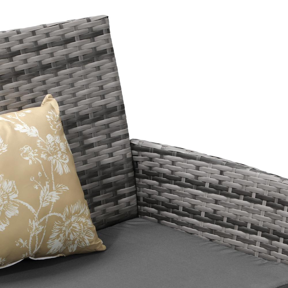 Terraza Premium Wicker Rattan 4pc Outdoor Furniture Set | 4 Piece Outdoor Lounge and Table Patio Set