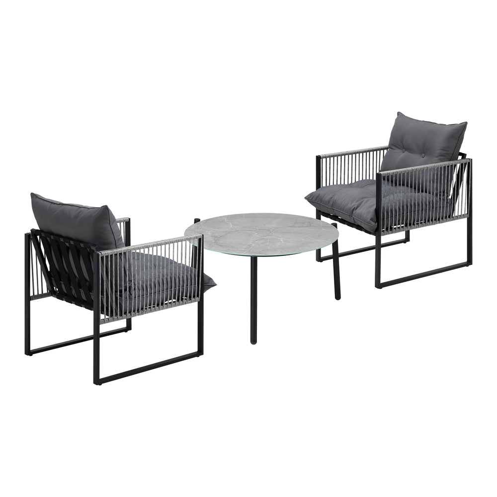Amalfi  3 or 5pc Premium Table and Chair Outdoor Set | Soft Cushioned Chairs and Table Patio Furniture Set
