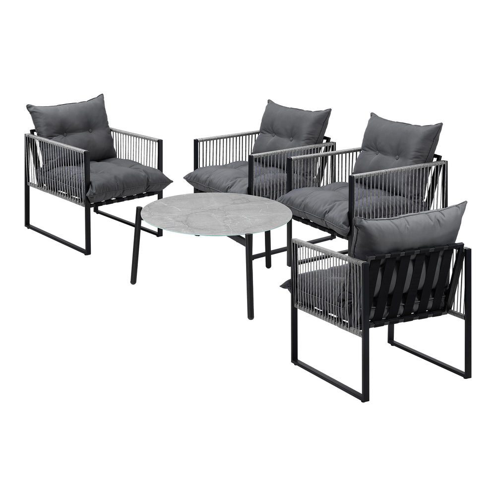 Amalfi  3 or 5pc Premium Table and Chair Outdoor Set | Soft Cushioned Chairs and Table Patio Furniture Set