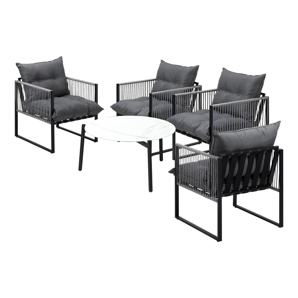 Amalfi  3 or 5pc Premium Table and Chair Outdoor Set | Soft Cushioned Chairs and Table Patio Furniture Set