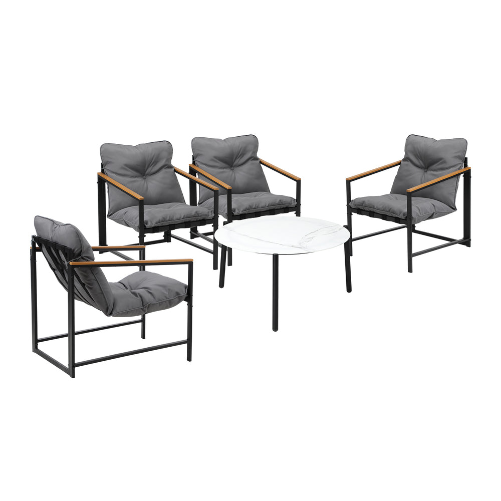 Romana 5pc Outdoor Lounge Sets | Designer Outdoor Table and Chairs Patio Set