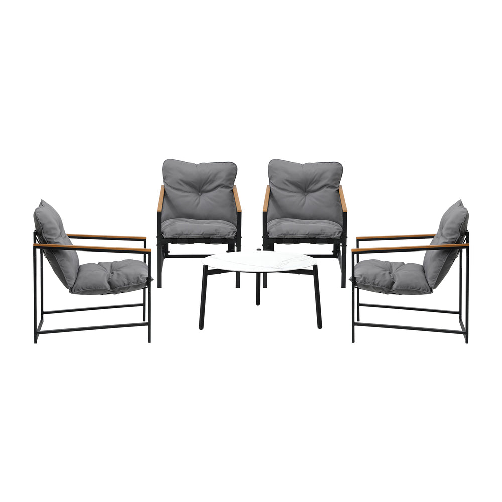 Romana 5pc Outdoor Lounge Sets | Designer Outdoor Table and Chairs Patio Set